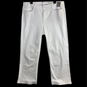 NWT JJill 18 Barely Flare‎ White Jean Clean Girl Minimalist Modern Denim